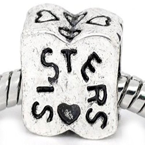Sisters European Bead Compatible for Most European Snake Chain Bracelet - Sexy Sparkles Fashion Jewelry - 1
