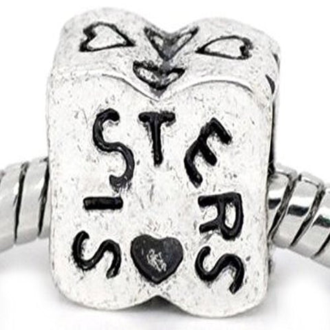 Sisters European Bead Compatible for Most European Snake Chain Bracelet - Sexy Sparkles Fashion Jewelry - 1