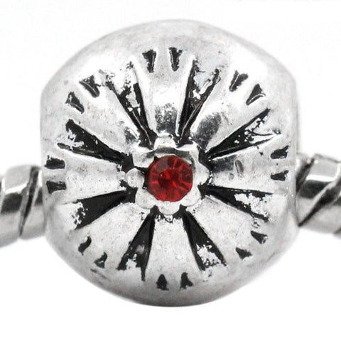 Flower Pattern Bead Spacer for Snake Chain Bracelets (Red) - Sexy Sparkles Fashion Jewelry - 4