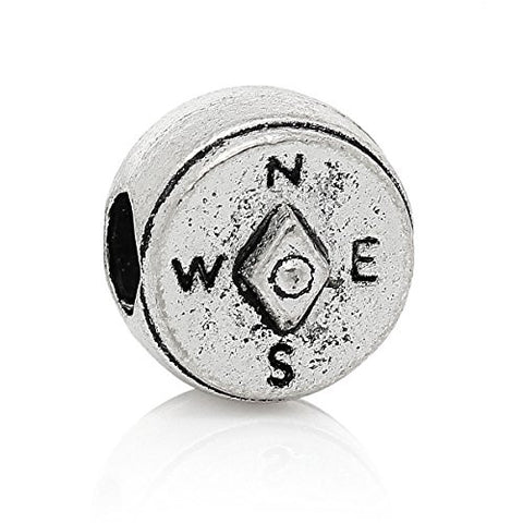 Compass European Charm Spacer Bead for European Snake Chain Charm Bracelet - Sexy Sparkles Fashion Jewelry - 2