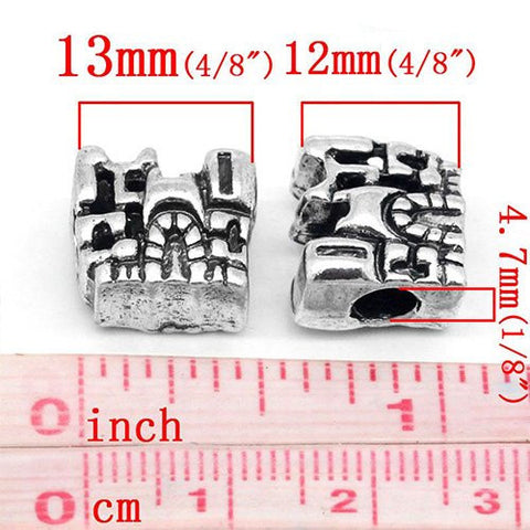 Princess Castle European Bead Compatible for Most European Snake Chain Bracelet - Sexy Sparkles Fashion Jewelry - 2