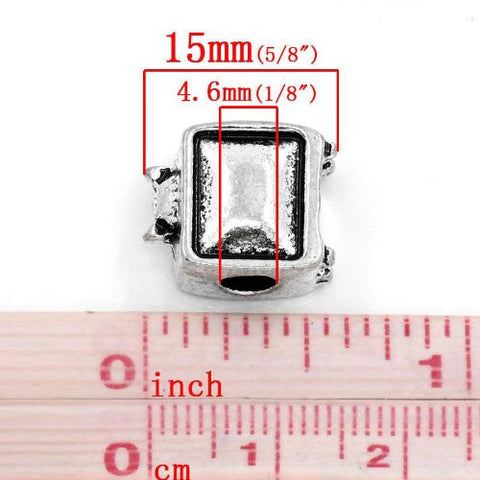 Tv Set Bead Spacer for Snake Chain Charm Bracelet - Sexy Sparkles Fashion Jewelry - 2