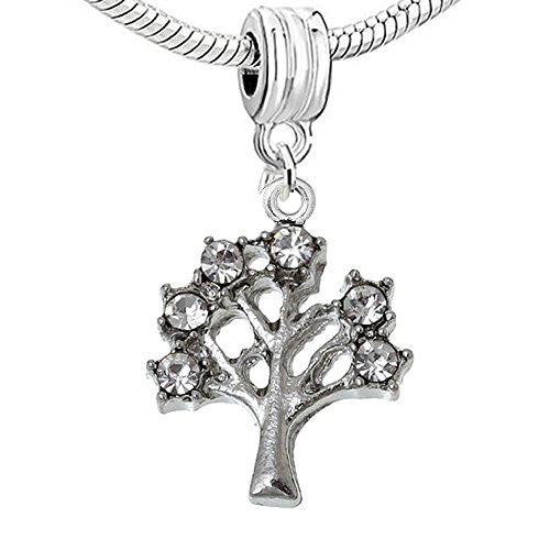 Dangling Family Tree Charm Bead for European Snake Chain Charm Bracelet - Sexy Sparkles Fashion Jewelry