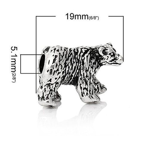 Beautiful Bear Bead Compatible for Most European Snake Chain Bracelet - Sexy Sparkles Fashion Jewelry - 2