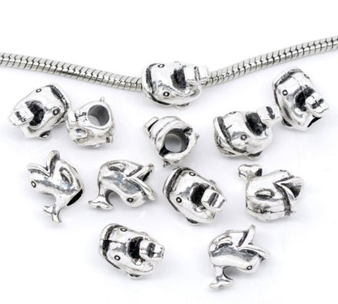 Whale Charm Spacer European Bead Compatible for Most European Snake Chain Bracelet - Sexy Sparkles Fashion Jewelry - 2