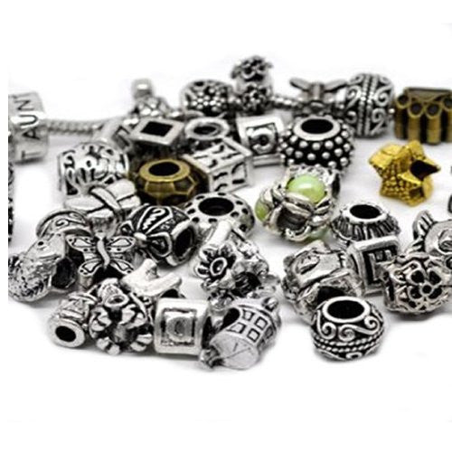 Twenty (20) Mixed European European Bead Compatible for Most European Snake Chain Bracelet - Sexy Sparkles Fashion Jewelry - 1
