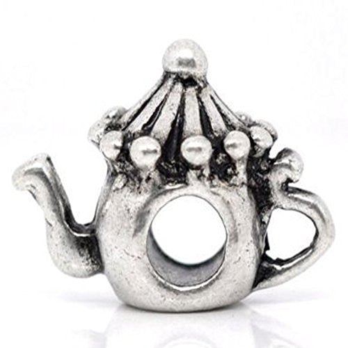 Teapot Charm Spacer European Bead Compatible for Most European Snake Chain Bracelet - Sexy Sparkles Fashion Jewelry - 1