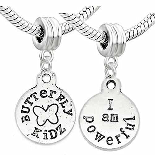 I Am Powerful Charm Dangle European Bead Compatible for Most European Snake Chain Bracelet - Sexy Sparkles Fashion Jewelry
