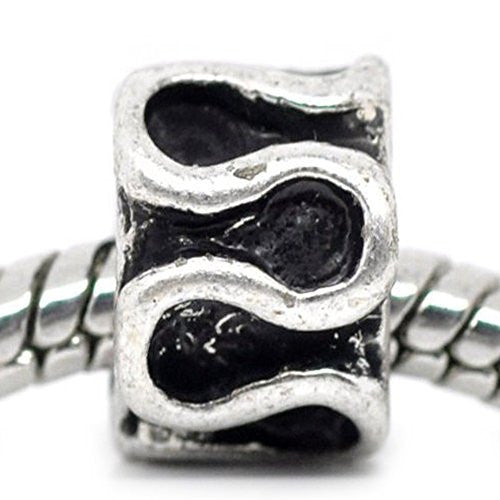 Beautiful Wave Bead Charm Spacer European Bead Compatible for Most European Snake Chain Bracelet - Sexy Sparkles Fashion Jewelry