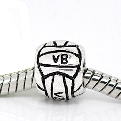 Volley ball Charm for European Snake Chain Charm Bracelet