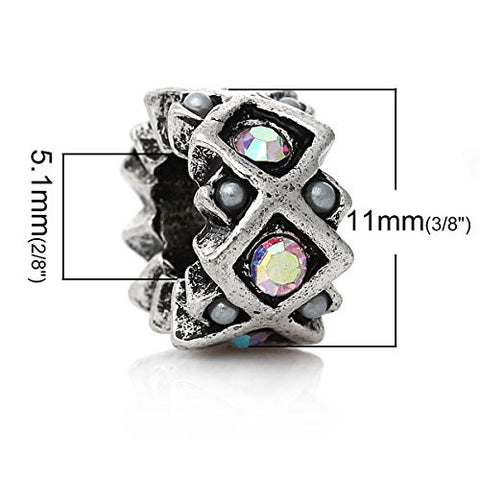 AB Crystal European Bead Compatible for Most European Snake Chain Charm Bracelet - Sexy Sparkles Fashion Jewelry - 3