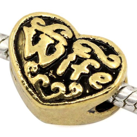 Wife Spacer Charm European Bead Compatible for Most European Snake Chain Bracelet - Sexy Sparkles Fashion Jewelry - 2