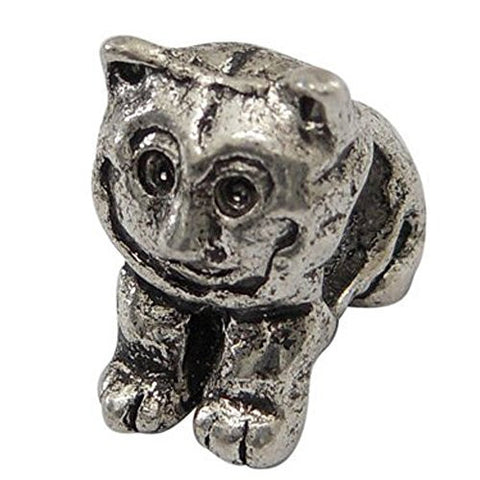 Sitting Cat Charm European Bead Compatible for Most European Snake Chain Bracelet - Sexy Sparkles Fashion Jewelry - 1