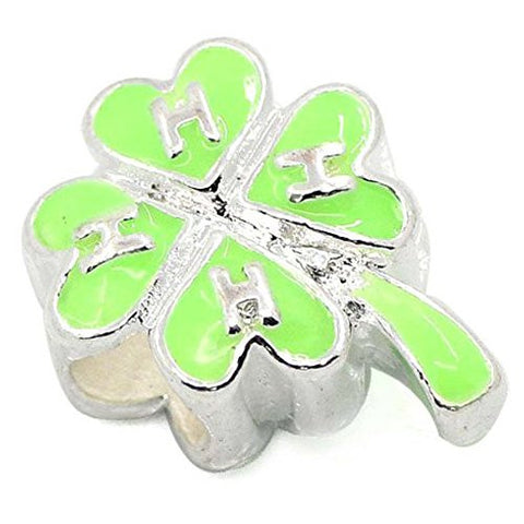 4 Leaf Clover Green Charm Beads For Snake Chain Charm Bracelet - Sexy Sparkles Fashion Jewelry - 1