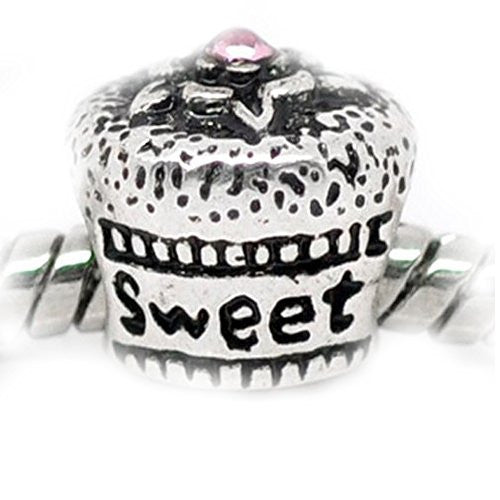 Sweet 16 Cake Bead European Bead Compatible for Most European Snake Chain Charm Bracelet - Sexy Sparkles Fashion Jewelry - 1
