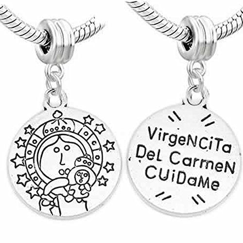 2 Sided Virgin Mary Religious Message European Bead Compatible for Most European Snake Chain Bracelet - Sexy Sparkles Fashion Jewelry