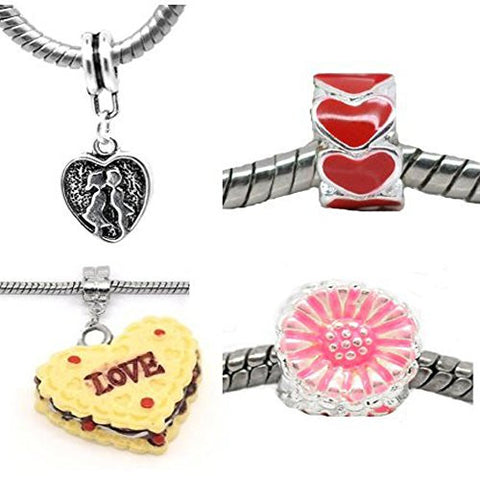 Set of Four (4) Special Someone Charm Beads For Snake Chain Bracelets - Sexy Sparkles Fashion Jewelry - 1