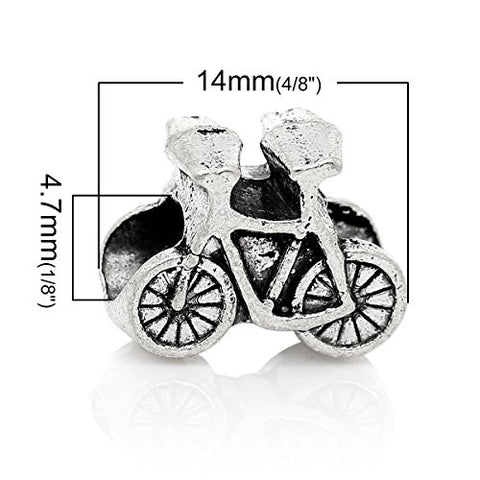 Bicylce European Bead Compatible for Most European Snake Chain Bracelet - Sexy Sparkles Fashion Jewelry - 3