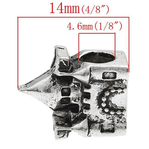 Fairytale Charm Princess Castle European Bead Compatible for Most European Snake Chain Bracelet - Sexy Sparkles Fashion Jewelry - 3