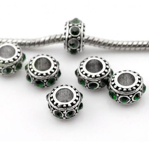 May Birthstone Spacer Bead Charm for European Snake Chain Charm Bracelet - Sexy Sparkles Fashion Jewelry - 2