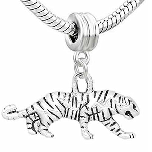 Walking Tiger Charm Dangle European Bead Compatible for Most European Snake Chain Bracelet - Sexy Sparkles Fashion Jewelry - 1