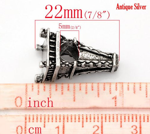 Paris Eiffel Tower Charm European Bead Compatible for Most European Snake Chain Bracelet - Sexy Sparkles Fashion Jewelry - 3