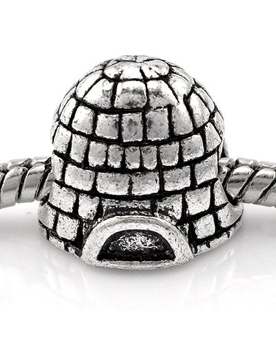 Eskimo Ice House Igloo Bead European Bead Compatible for Most European Snake Chain Charm Bracelet - Sexy Sparkles Fashion Jewelry - 1