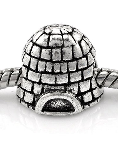 Eskimo Ice House Igloo Bead European Bead Compatible for Most European Snake Chain Charm Bracelet - Sexy Sparkles Fashion Jewelry - 1