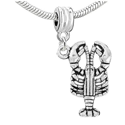 Sea Animal Lobster Fish Charm Dangle Bead Compatible with European Snake Chain Bracelet - Sexy Sparkles Fashion Jewelry
