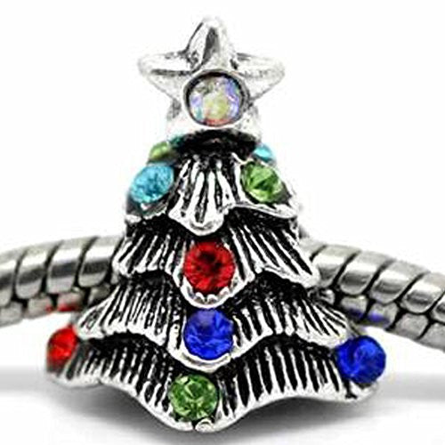 Christmas Tree European Bead Compatible for Most European Snake Chain Bracelet