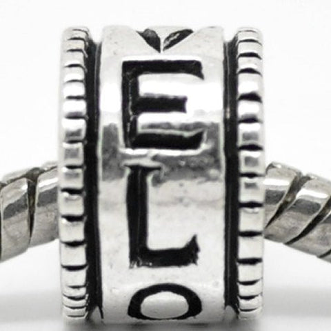 Love Charm Circle European Bead Compatible for Most European Snake Chain Bracelet - Sexy Sparkles Fashion Jewelry - 1
