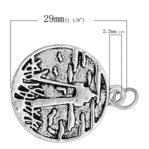 Tower Pattern Charm Pendant For Necklace - Sexy Sparkles Fashion Jewelry - 2