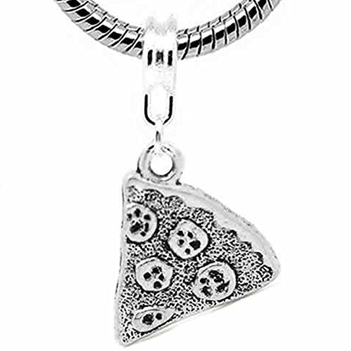 Pizza Charm Dangle Bead Spacer For Snake Chain Charm Bracelet - Sexy Sparkles Fashion Jewelry