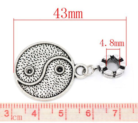 Yin Yang European Bead Compatible for Most European Snake Chain Bracelet - Sexy Sparkles Fashion Jewelry - 2