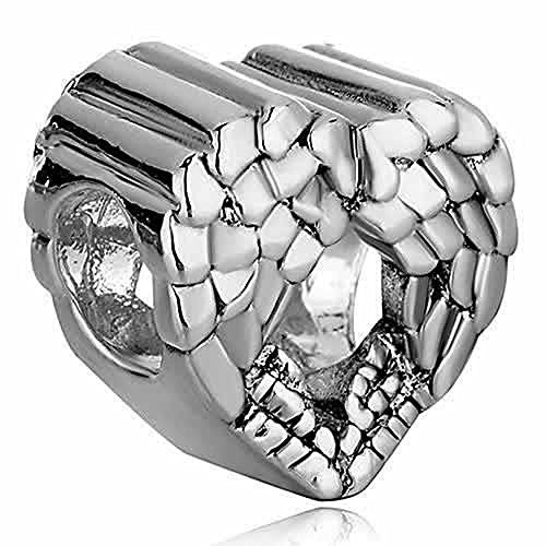 Heart Angel Wing European Love Charm European Bead Compatible for Most European Snake Chain Bracelet - Sexy Sparkles Fashion Jewelry