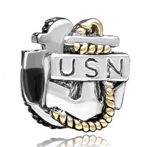 USN United States Navy Charm Bead - Sexy Sparkles Fashion Jewelry - 2