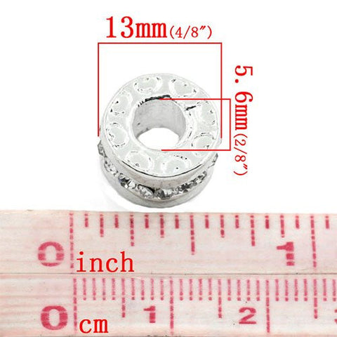 April Birthstone Bead Spacer for Snake Chain Charm Bracelet - Sexy Sparkles Fashion Jewelry - 2