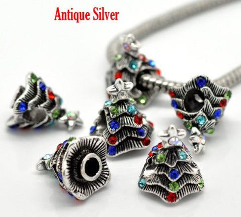 Christmas Tree European Bead Compatible for Most European Snake Chain Bracelet - Sexy Sparkles Fashion Jewelry - 2