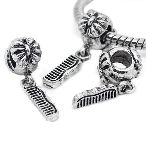 Comb with Flower Pattern European Bead Compatible for Most European Snake Chain Bracelet - Sexy Sparkles Fashion Jewelry - 3