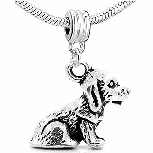 Dog 3d Dangle Charm European Bead Compatible for Most European Snake Chain Bracelet - Sexy Sparkles Fashion Jewelry - 1