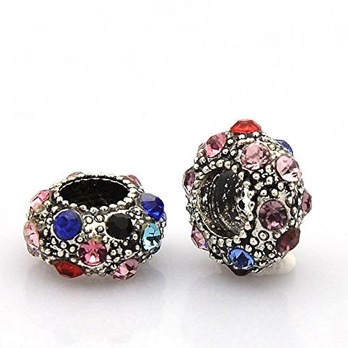 Multi  Crystal  Charm European Bead Compatible for Most European Snake Chain Bracelet - Sexy Sparkles Fashion Jewelry