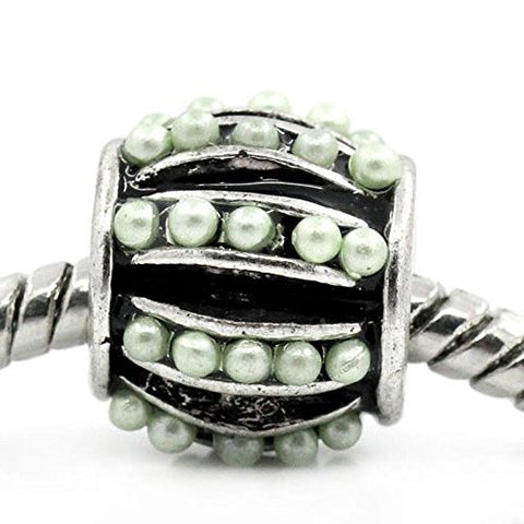 Cream Resin Lantern w/ Dots Bead Spacer For Snake Chain Charm Bracelet - Sexy Sparkles Fashion Jewelry - 1