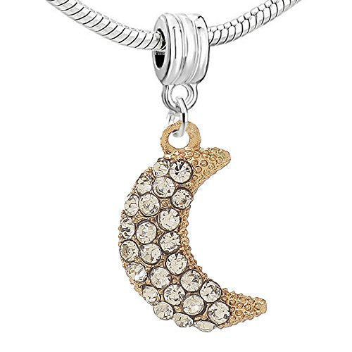 Moon Dangle Charm European Bead Compatible for Most European Snake Chain Bracelet - Sexy Sparkles Fashion Jewelry