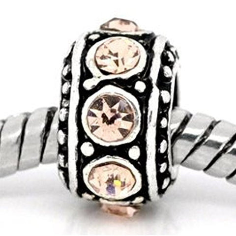 Birthstone Spacer Bead Charm (November Topaz) - Sexy Sparkles Fashion Jewelry - 1