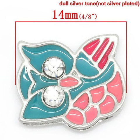 Owl Floating Charm For Glass Living Memory Lockets - Sexy Sparkles Fashion Jewelry - 3