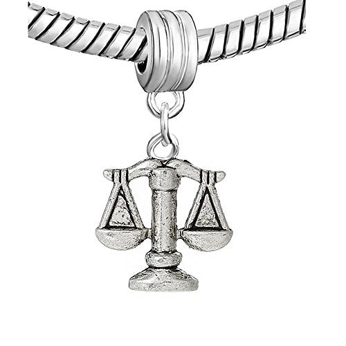Zodiac Bead Compatible for Most European Snake Chain Bracelets  (Libra)