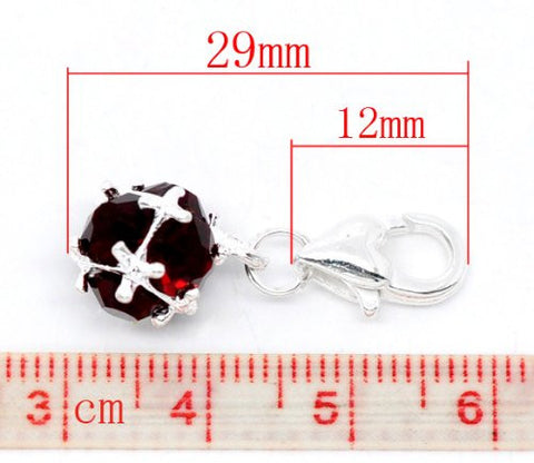 January Birthstone Dangle Charm Pendant for European Clip on Charm Jewelry w/ Lobster Clasp - Sexy Sparkles Fashion Jewelry - 2