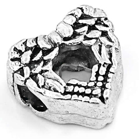 Angel Wings Charm Heart Bead Charm Spacer For Snake Chain Charm Bracelet - Sexy Sparkles Fashion Jewelry - 2