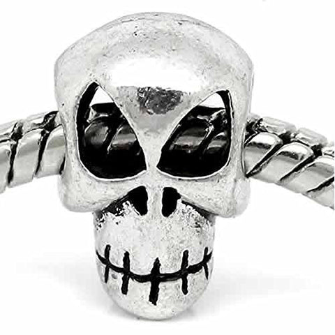 Skull Charm European Bead Compatible for Most European Snake Chain Bracelet - Sexy Sparkles Fashion Jewelry - 1
