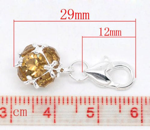 November Birthstone Dangle Charm Pendant for European Clip on Charm Jewelry w/ Lobster Clasp - Sexy Sparkles Fashion Jewelry - 2
